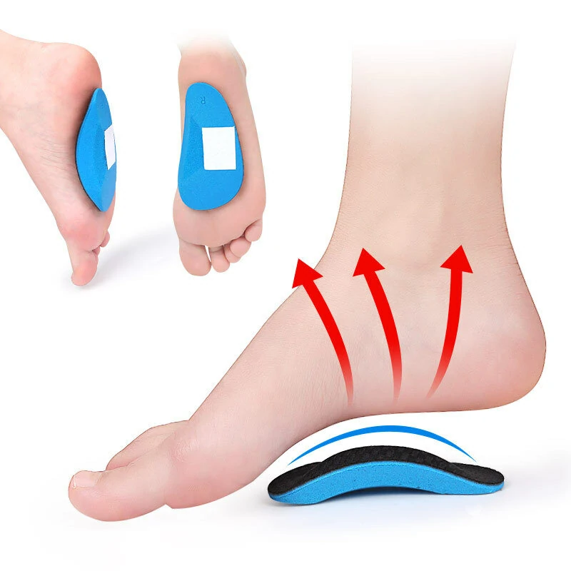 (image for) 1 Pair EVA Orthotic Foot Pad Insole Arch Support Insole Corrector for Flat Foot Flatfoot