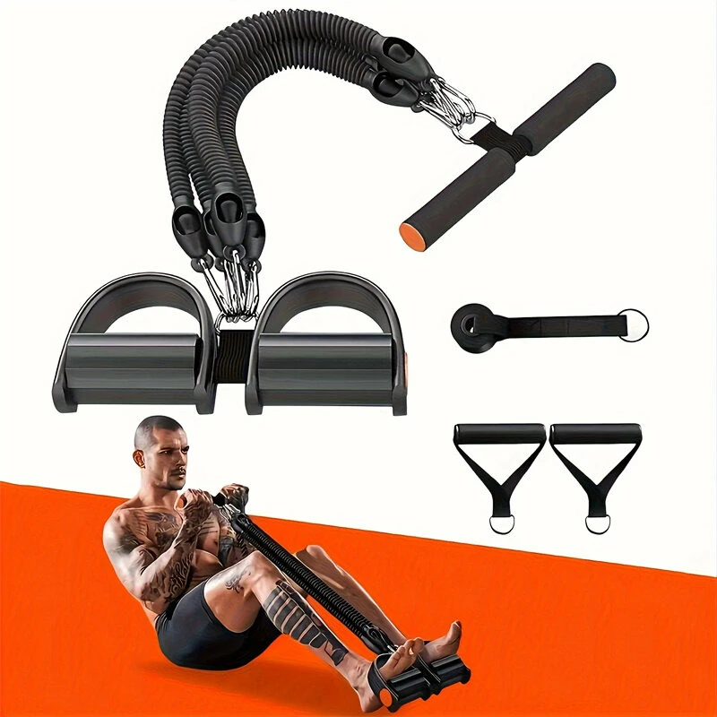 (image for) 100 Pounds High Density Resistance Bands with 4 Tension Ropes Environmentally Friendly No Slip 42cm Suitable for All Ages No Electricity Required