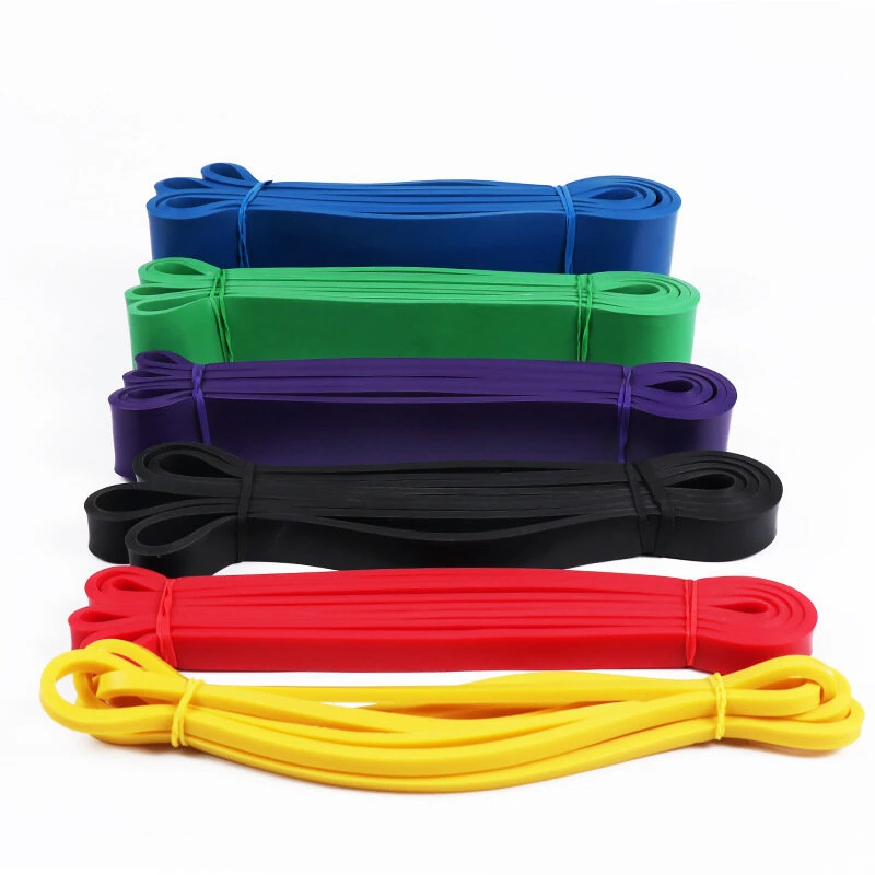 (image for) KALOAD 1PCS 15-35lbs Resistance Band Heavy Duty Latex Elastic Band Strength Exercise Auxiliary Pilates Gym Fitness Equipment Strengthening Train