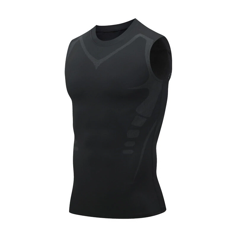 (image for) TENGOO Gym Sports Shirt Sleeveless Quick-dry High Elastic Printing Fashion Fitness Sportswear for Running Hiking Fashing Body Building Workout